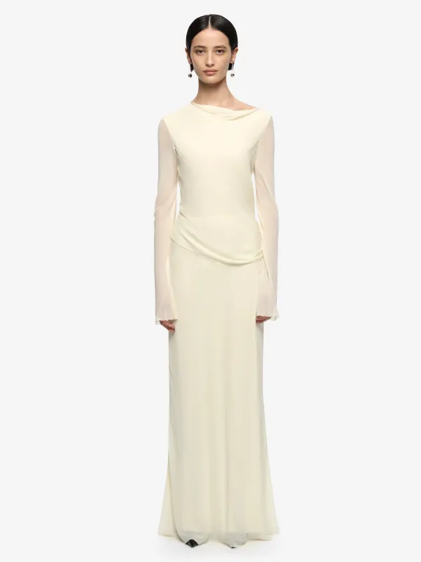 AMANDA LONG SLEEVE MAXI DRESS - LEMON SORBET made by bec + bridge