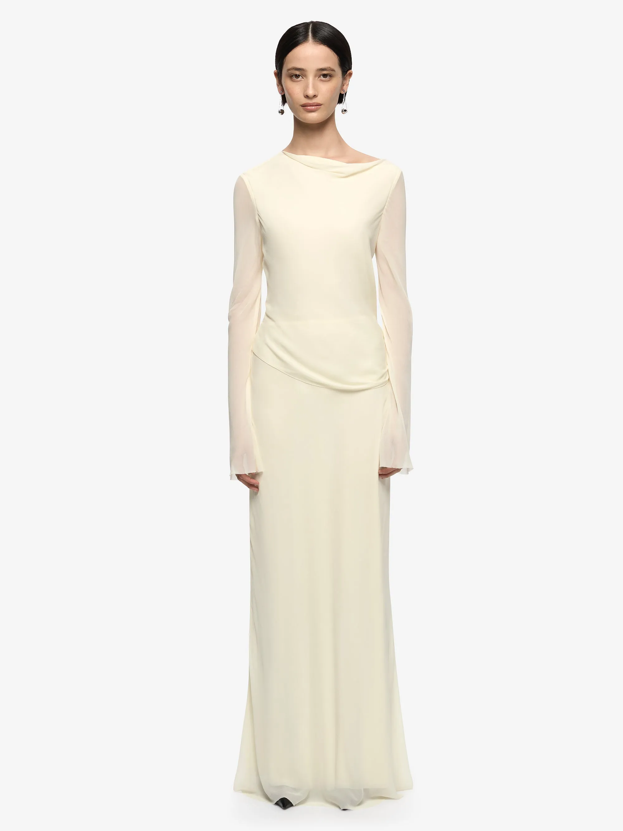 AMANDA LONG SLEEVE MAXI DRESS - LEMON SORBET sold by bec + bridge
