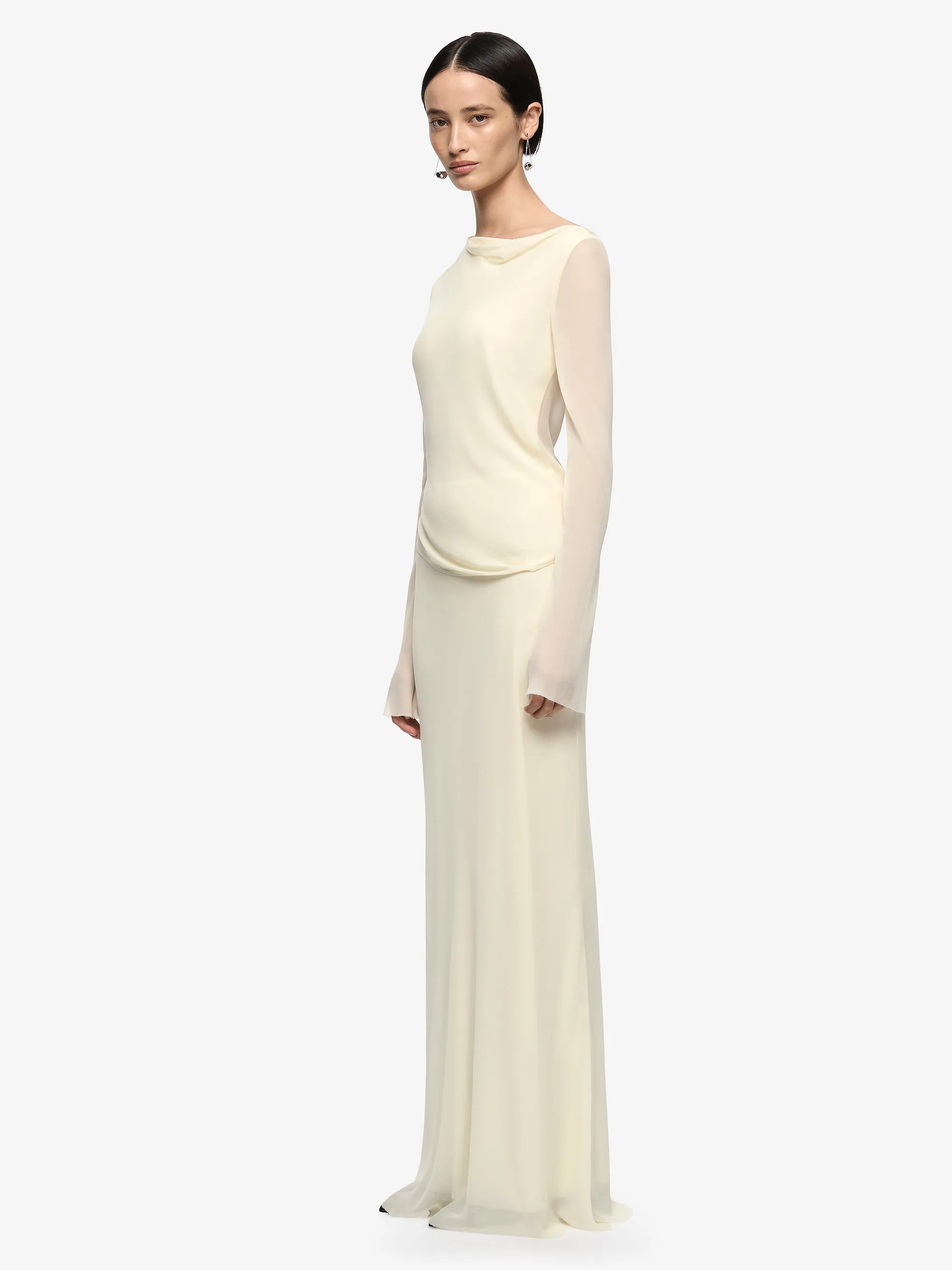 AMANDA LONG SLEEVE MAXI DRESS - LEMON SORBET sold by bec + bridge product image thumbnail 4