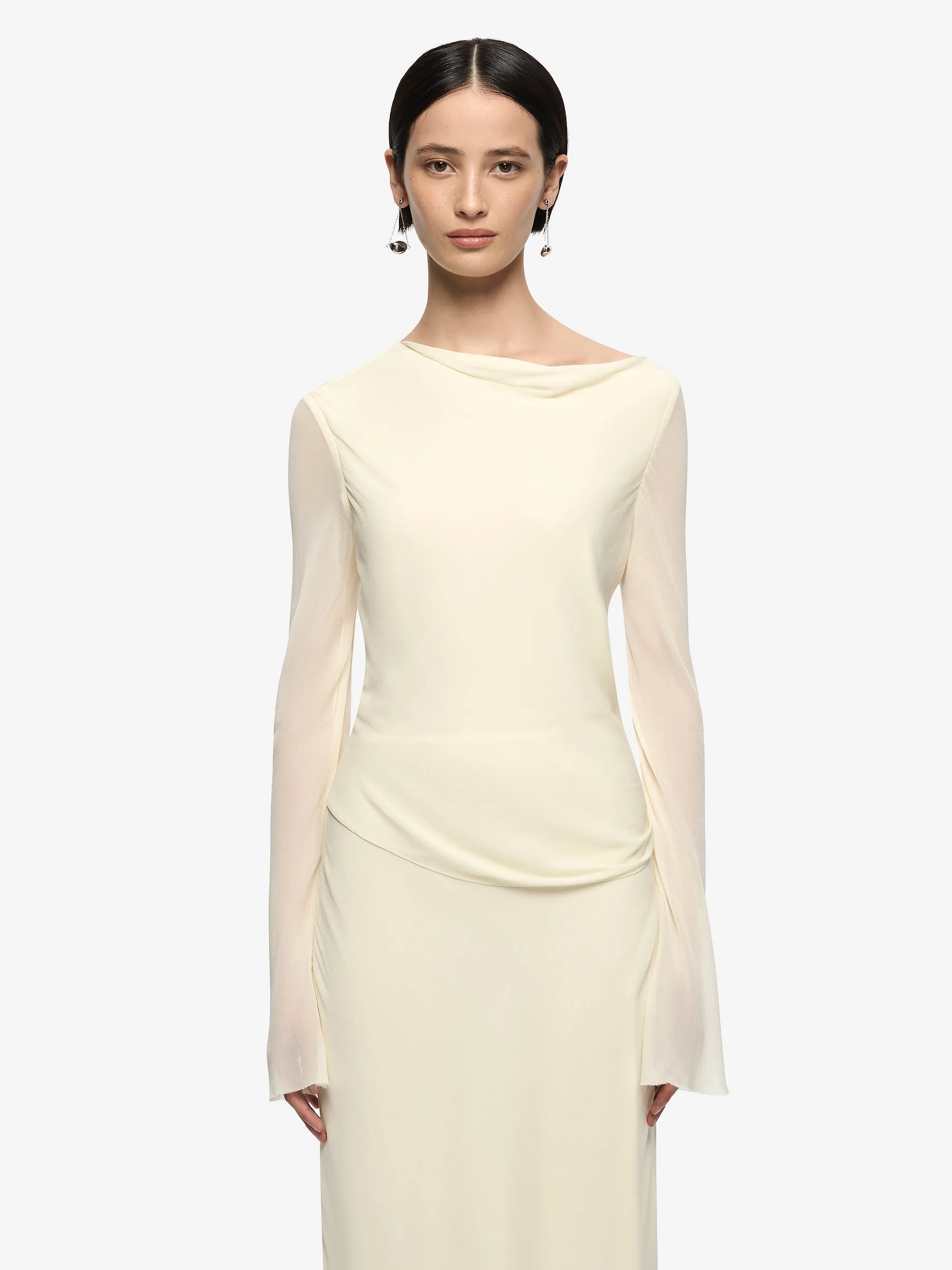 AMANDA LONG SLEEVE MAXI DRESS - LEMON SORBET sold by bec + bridge product image thumbnail 3