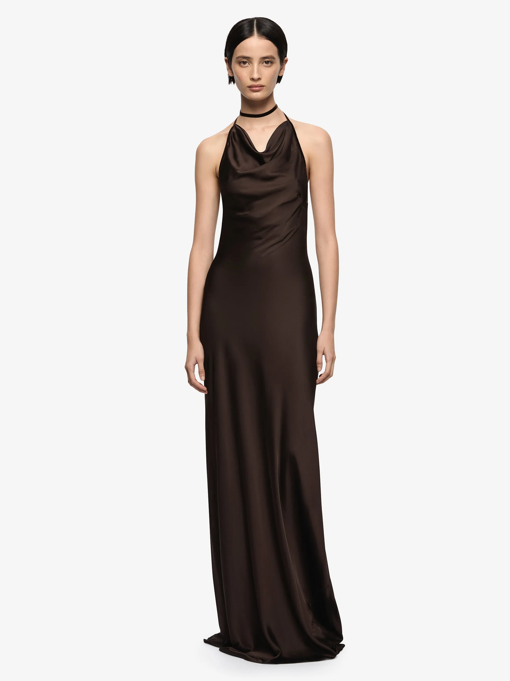 ALROSE MAXI DRESS - DARK CHOCOLATE sold by bec + bridge