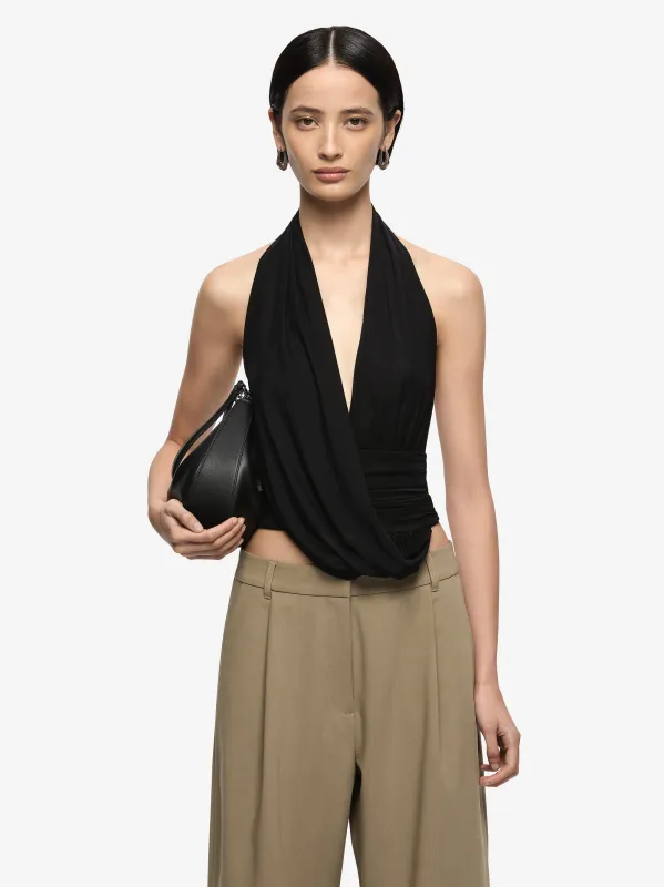 IRIS HALTER TOP - BLACK made by bec + bridge