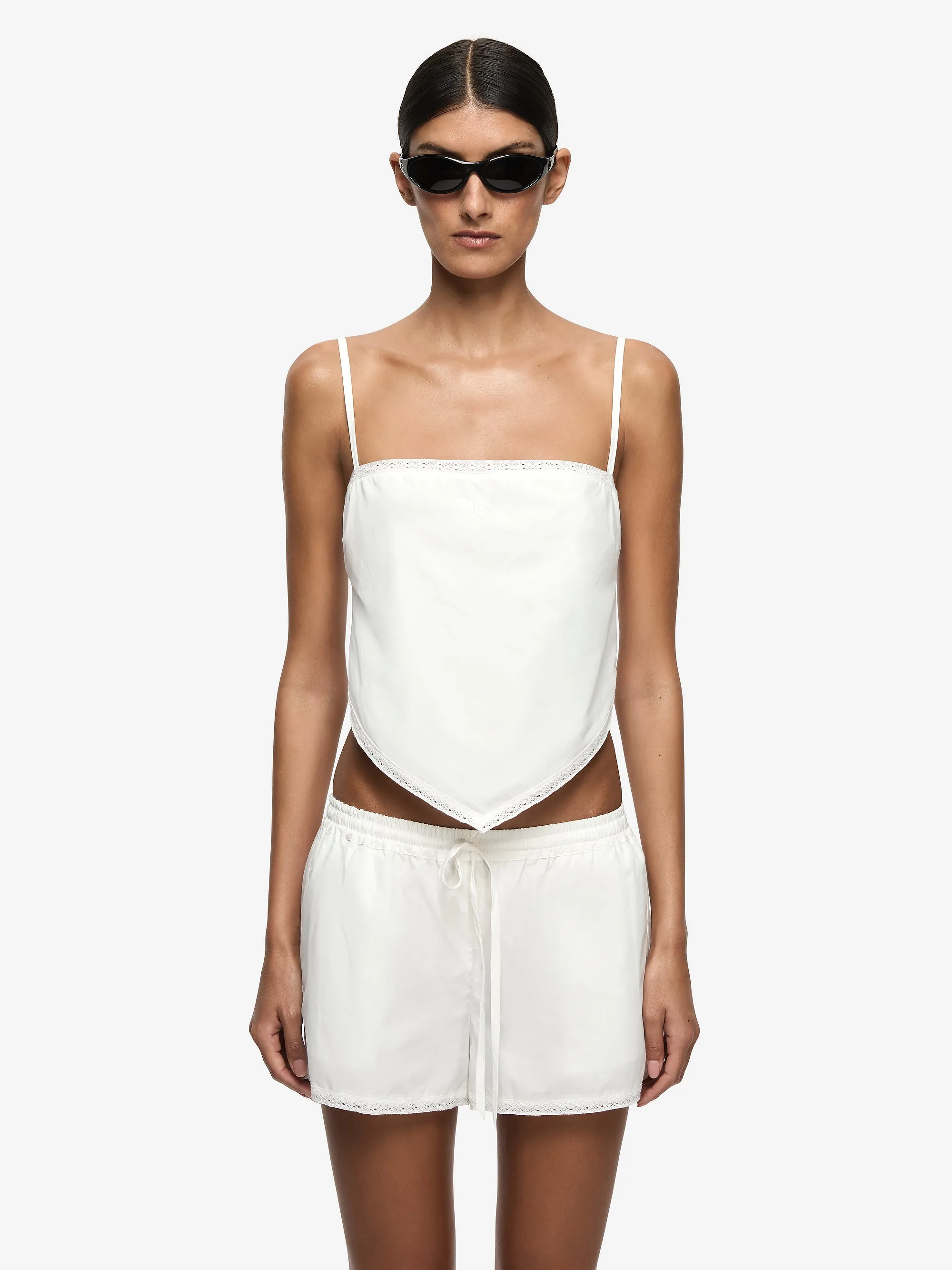 ELOWEN SCARF TOP - WHITE sold by bec + bridge