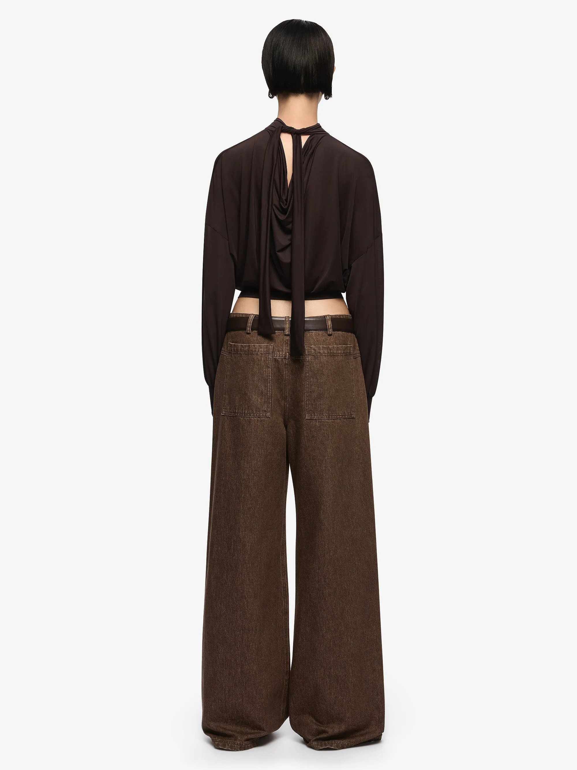 COURT LONG SLEEVE TOP - DARK CHOCOLATE sold by bec + bridge product image thumbnail 4
