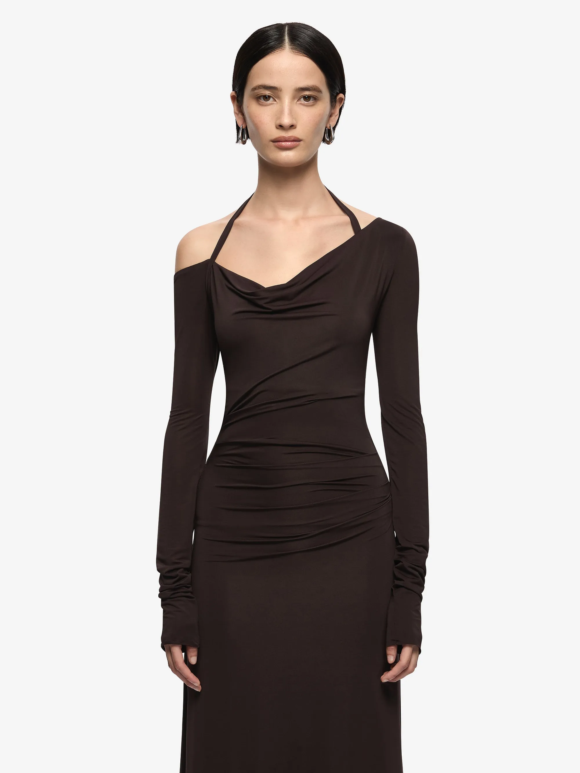 COURT LONG SLEEVE MAXI DRESS - DARK CHOCOLATE sold by bec + bridge product image thumbnail 3