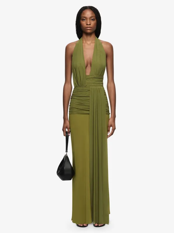 CASSIS DRAPE MAXI DRESS - FERN made by bec + bridge