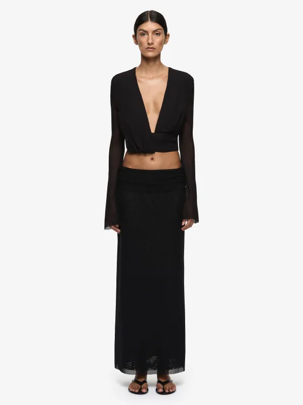 EVA MAXI SKIRT - BLACK made by bec + bridge