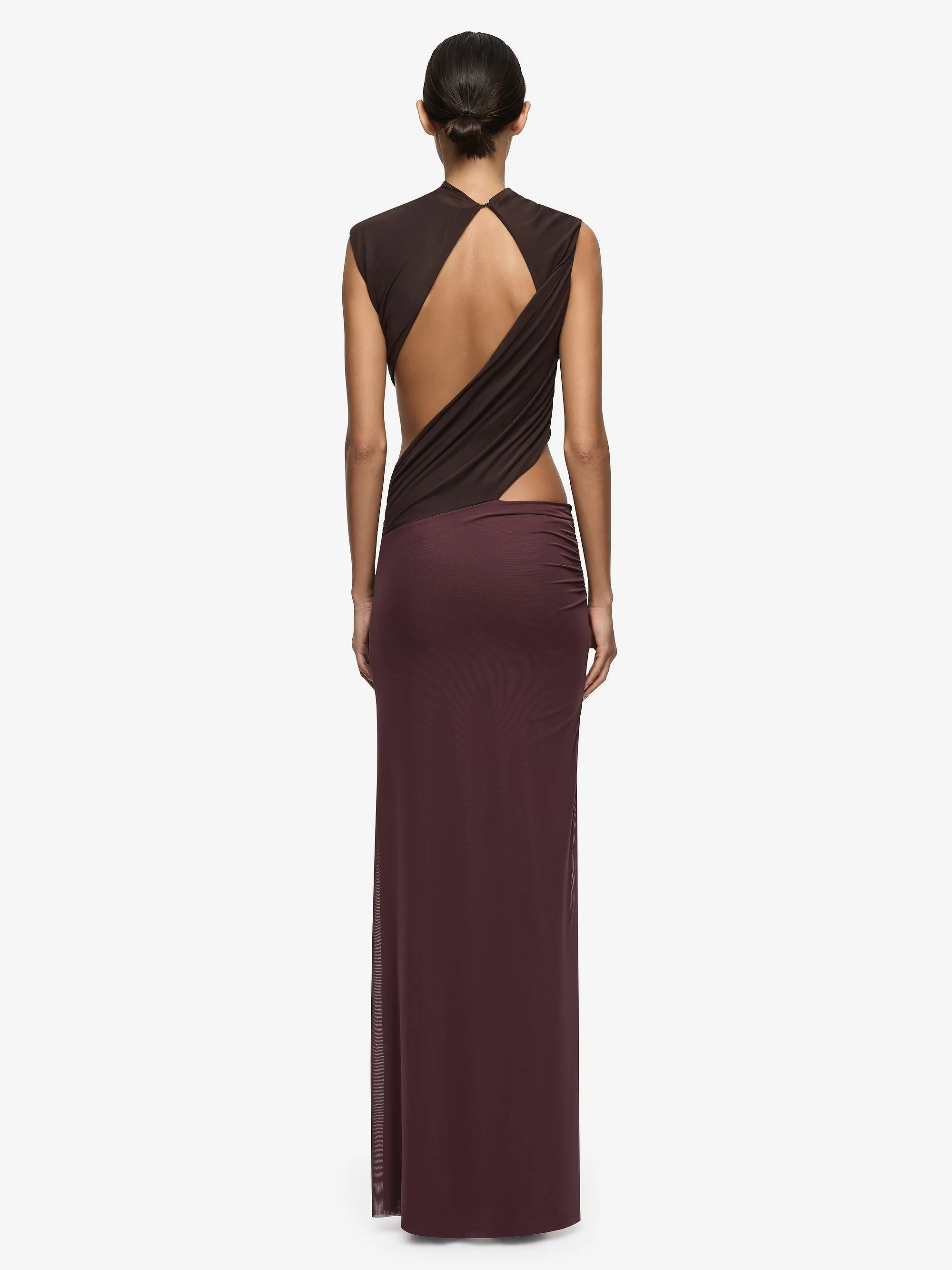 CONNI MAXI DRESS - AUBERGINE/DARK CHOC sold by bec + bridge product image thumbnail 4