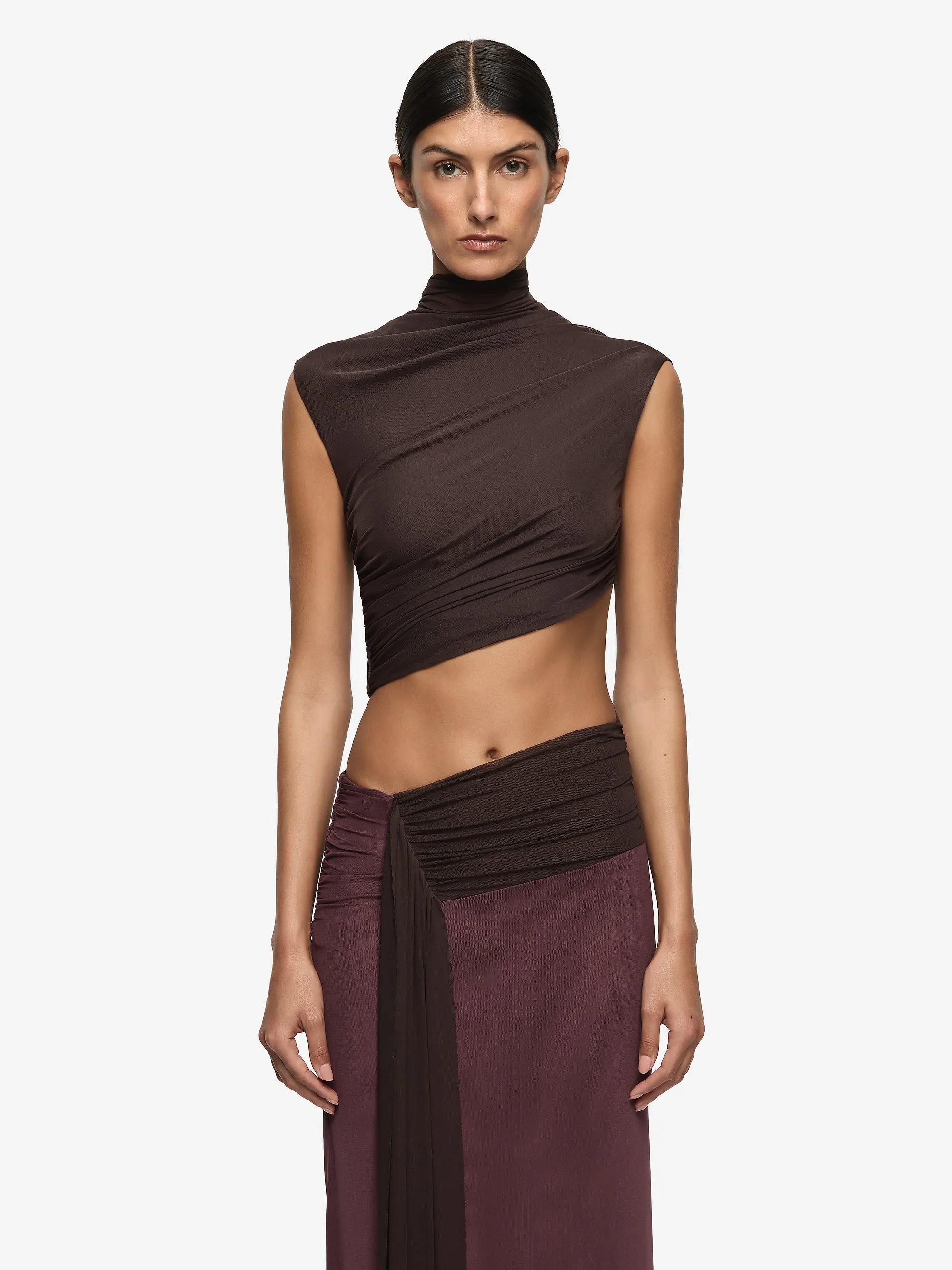 CONNI MAXI DRESS - AUBERGINE/DARK CHOC sold by bec + bridge product image thumbnail 3