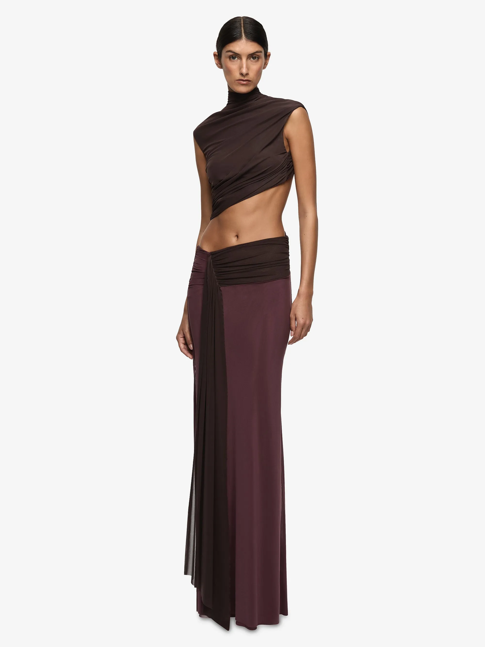CONNI MAXI DRESS - AUBERGINE/DARK CHOC sold by bec + bridge product image thumbnail 5