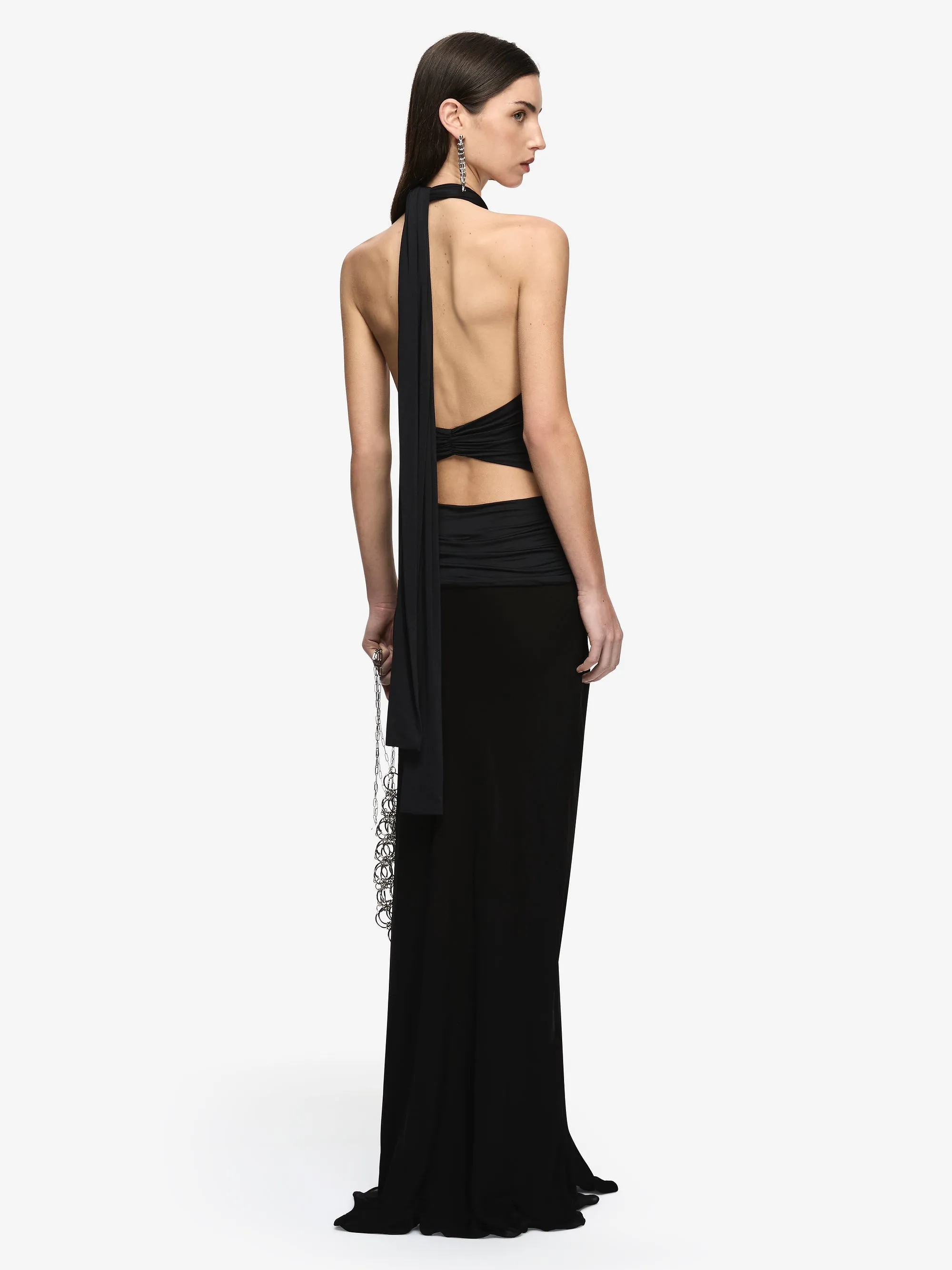 THALIA HALTER MAXI DRESS - BLACK sold by bec + bridge product image thumbnail 3
