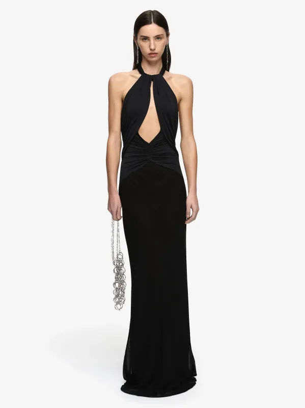 THALIA HALTER MAXI DRESS - BLACK made by bec + bridge