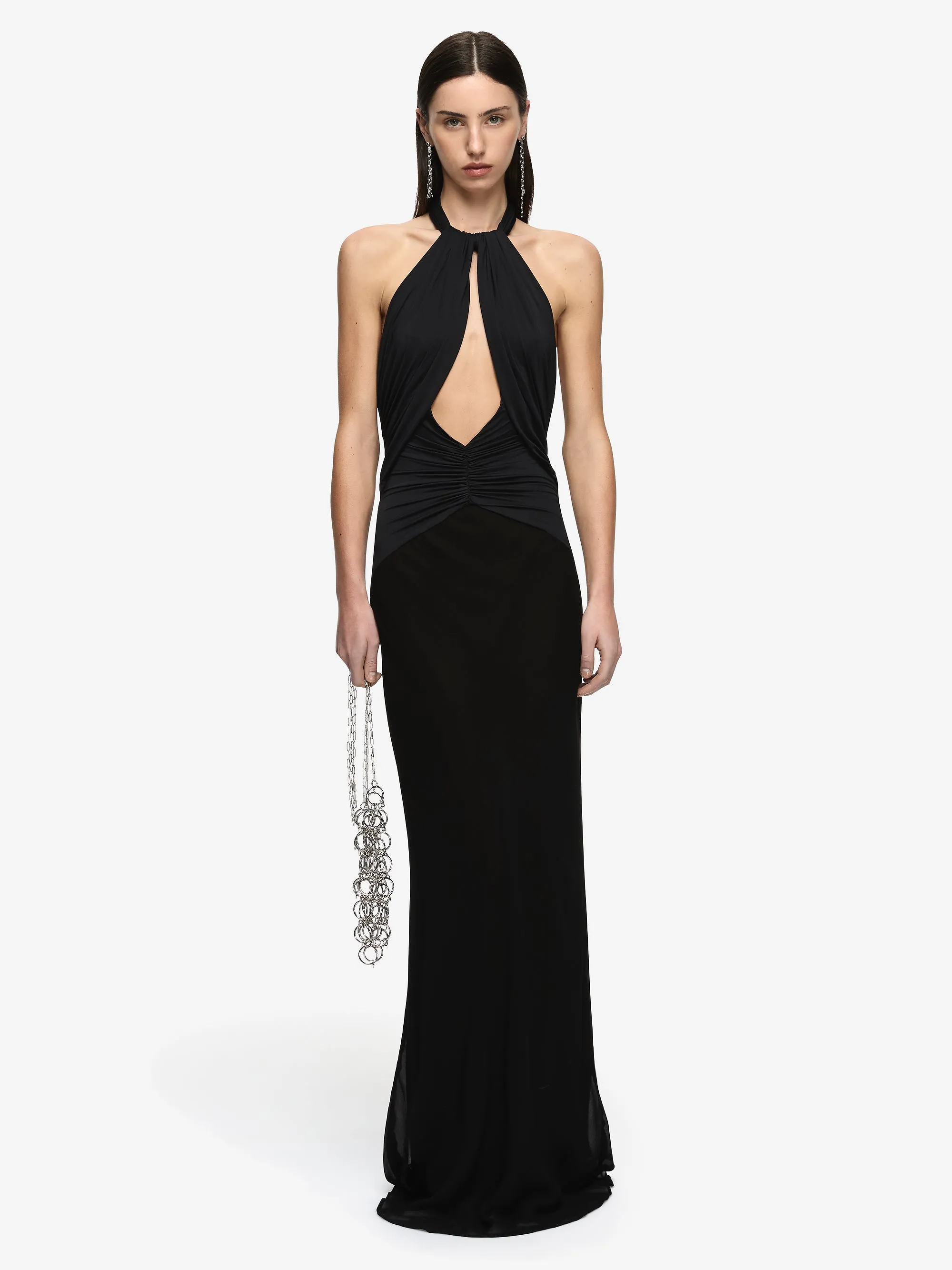 THALIA HALTER MAXI DRESS - BLACK sold by bec + bridge