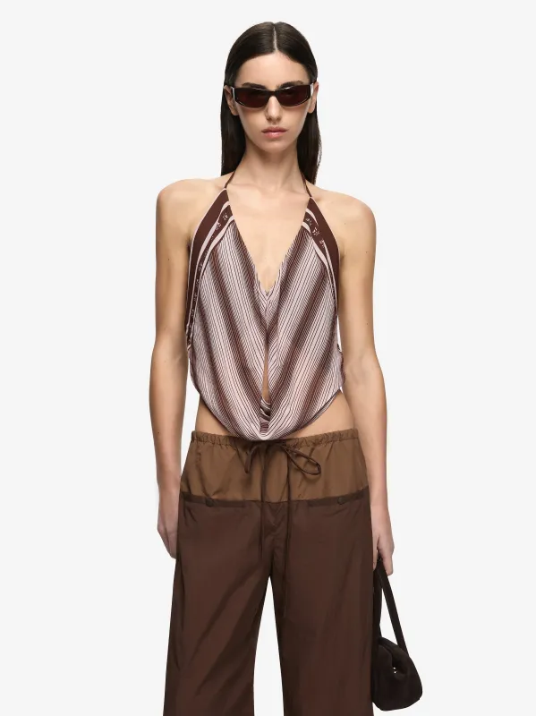 EVELY HALTER TOP - GEO SCARF PRINT made by bec + bridge