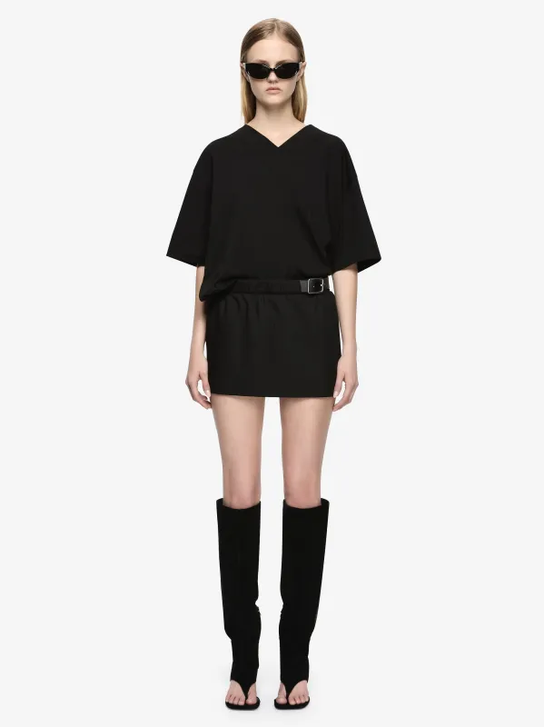 HENLEY BELT SKIRT - BLACK made by bec + bridge