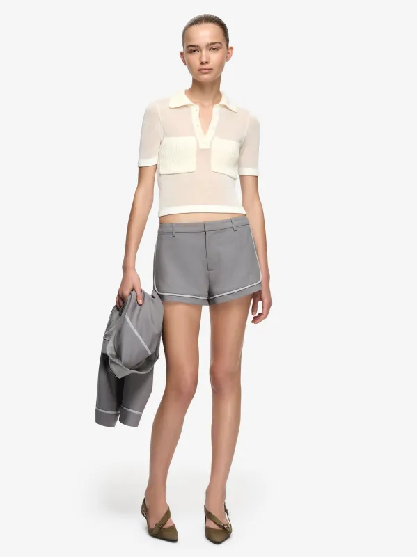 ZYLAN SHORT - GRANITE/PALE GREY made by bec + bridge