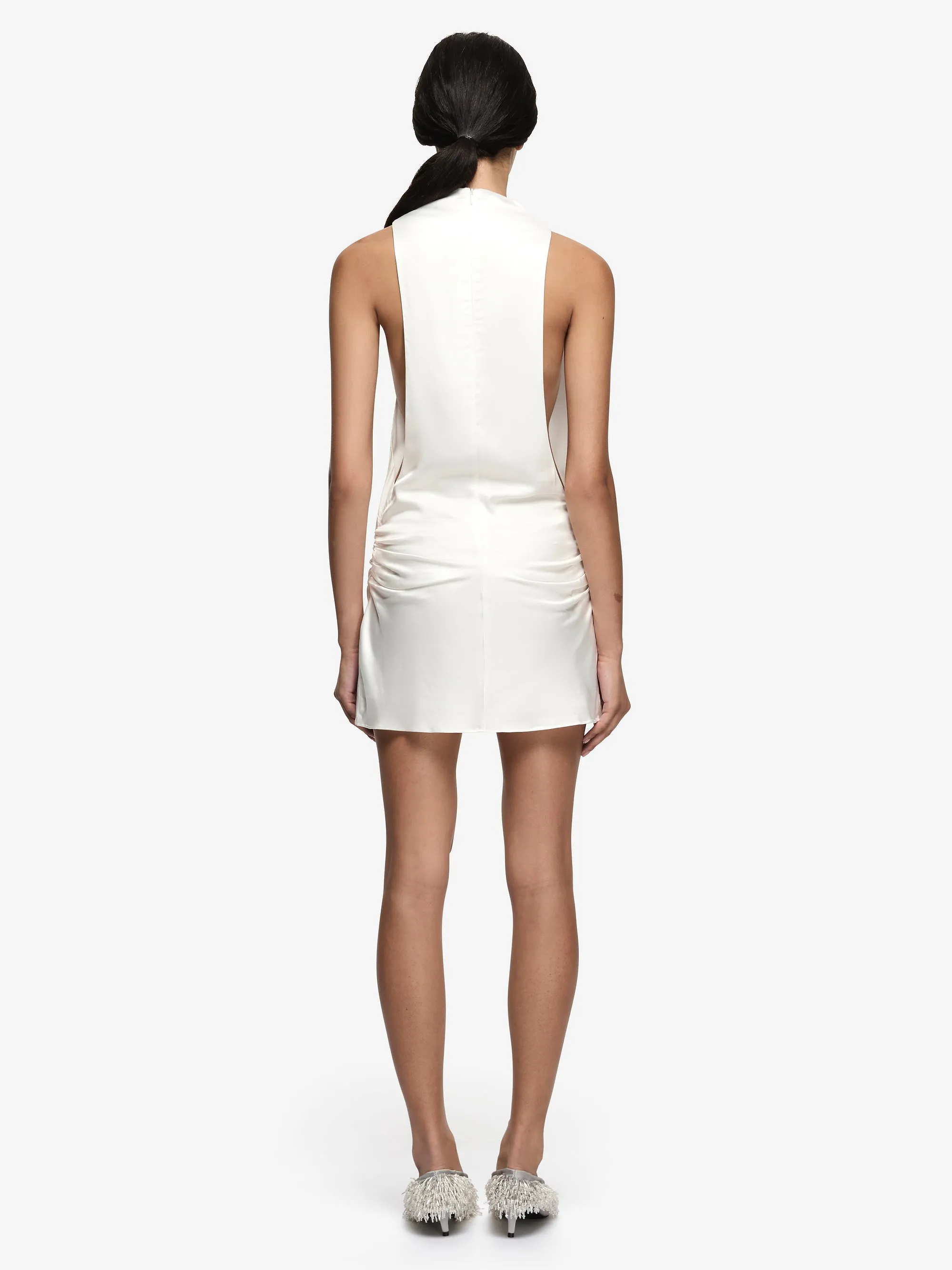 EYRE HIGH NECK MINI DRESS - IVORY sold by bec + bridge product image thumbnail 5