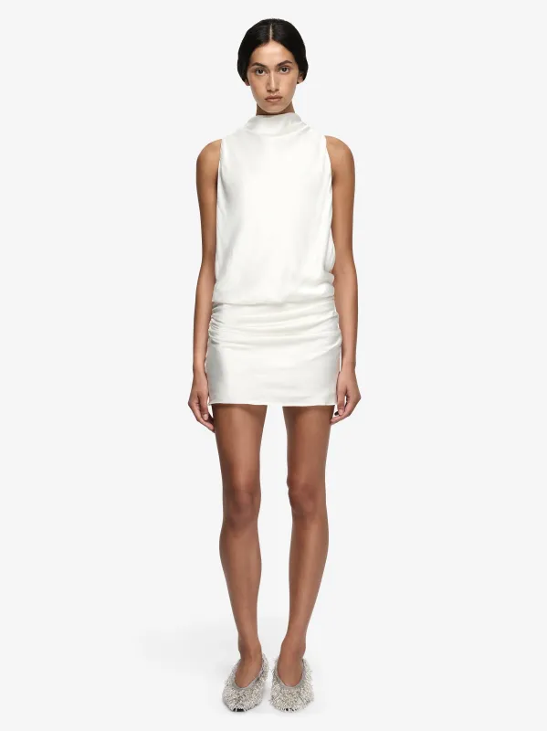 EYRE HIGH NECK MINI DRESS - IVORY made by bec + bridge