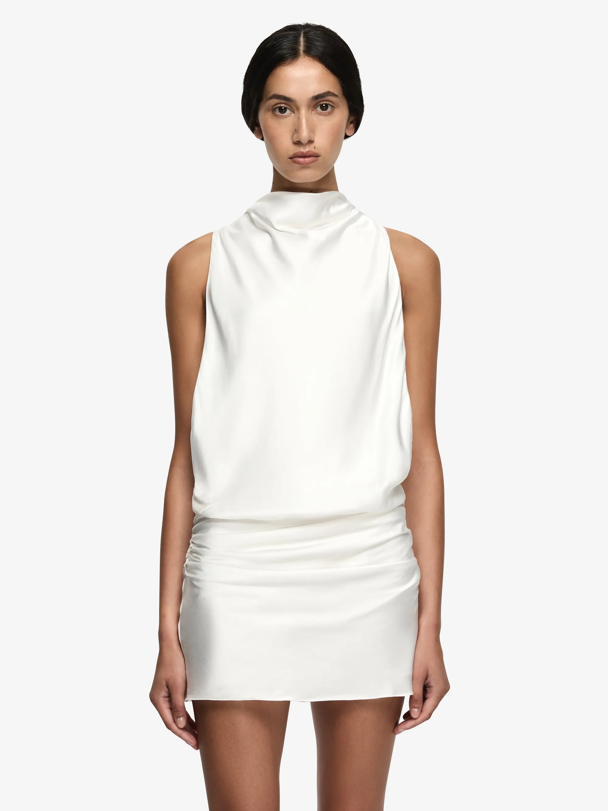 EYRE HIGH NECK MINI DRESS - IVORY sold by bec + bridge product image thumbnail 2