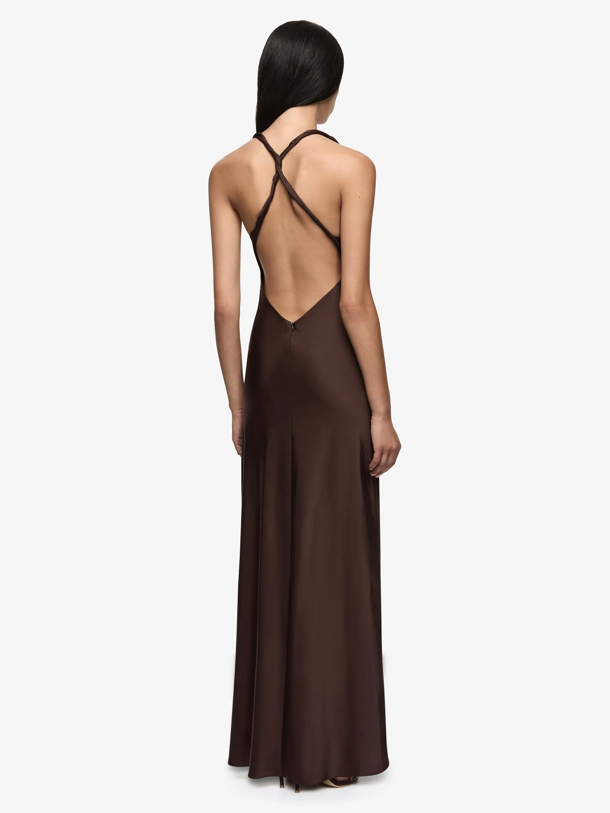 DAKOTA V MAXI DRESS - DARK CHOCOLATE sold by bec + bridge product image thumbnail 4