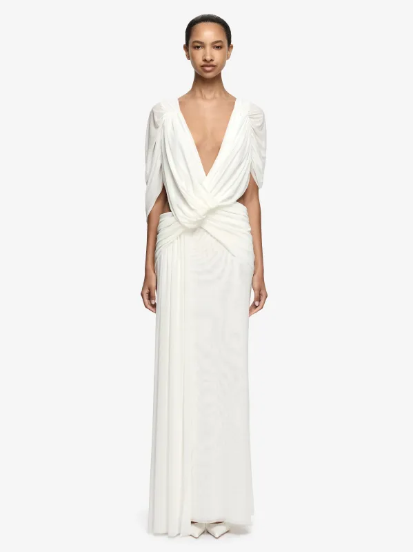 ARIANNA DRAPE MAXI DRESS - IVORY made by bec + bridge