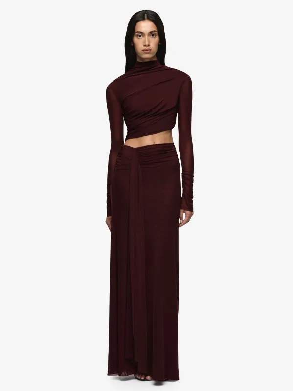 CONNI LONG SLEEVE MAXI DRESS - PLUM made by bec + bridge