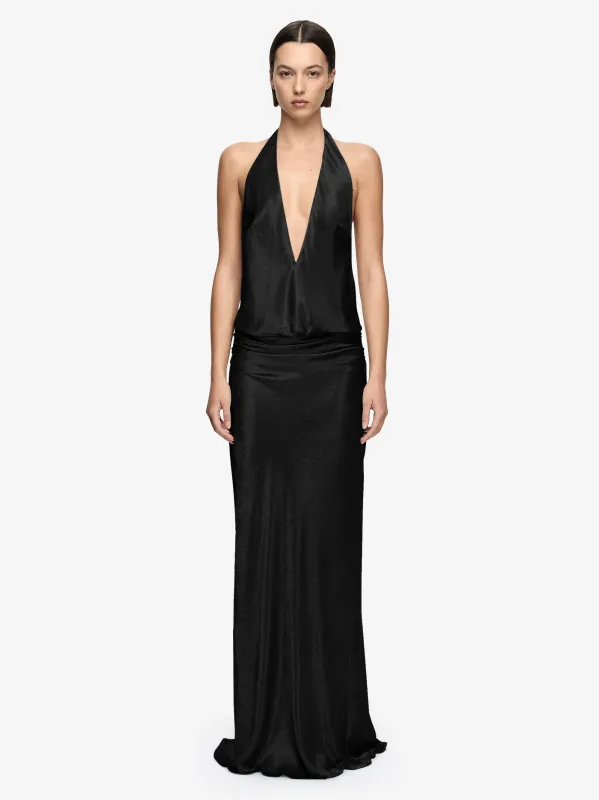 WAVE MAXI DRESS - BLACK made by bec + bridge