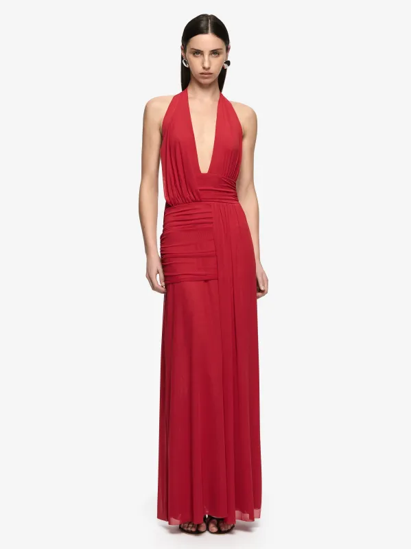 WREN DRAPE MAXI DRESS - RUBY RED made by bec + bridge