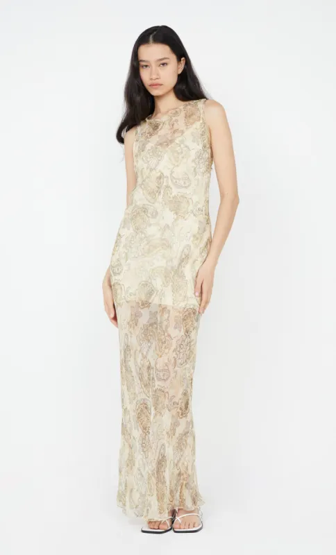 SHYLA BOAT NECK DRESS - FADED PAISLEY sold by bec + bridge