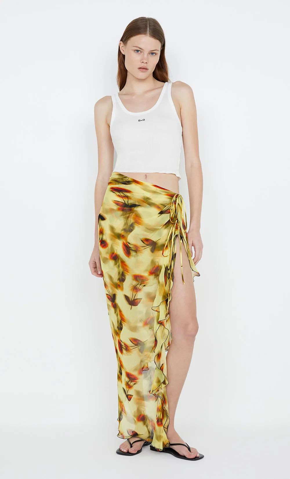 FIORE WRAP SKIRT - CITRUS ROSE sold by bec + bridge product image thumbnail 2
