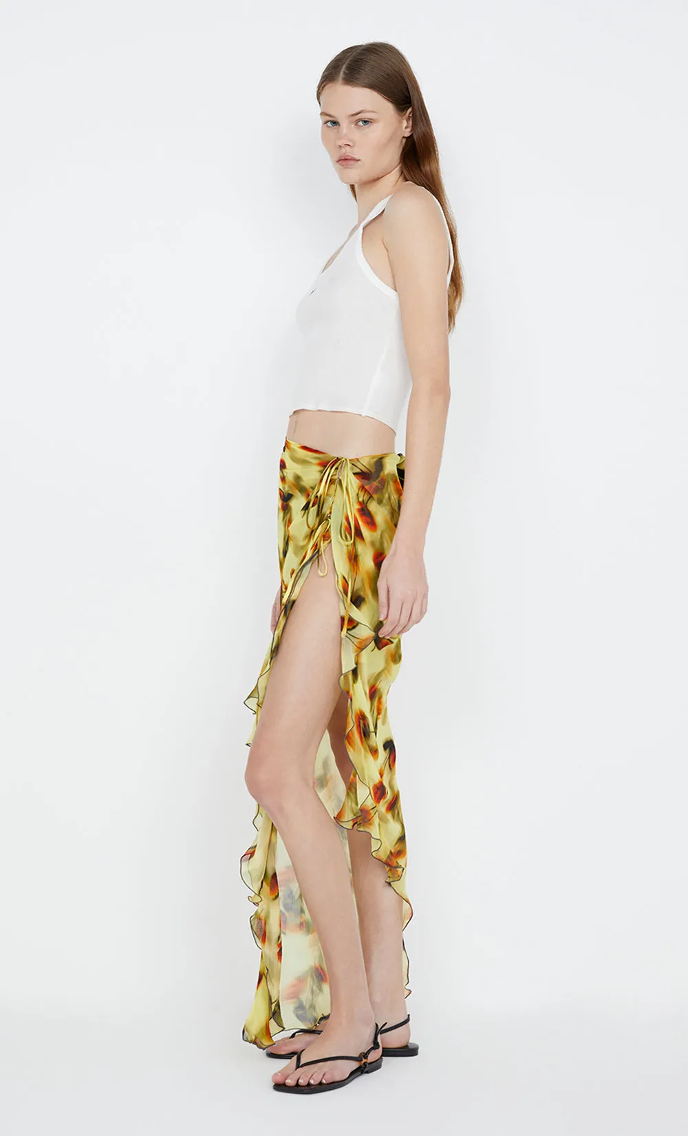 FIORE WRAP SKIRT - CITRUS ROSE sold by bec + bridge product image thumbnail 3