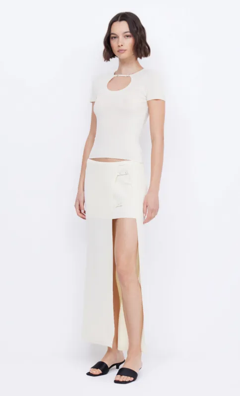 CASPIAN KNIT MAXI SKIRT - MILK made by bec + bridge
