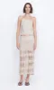 LYRA SPLIT MIDI SKIRT - BONE sold by bec + bridge