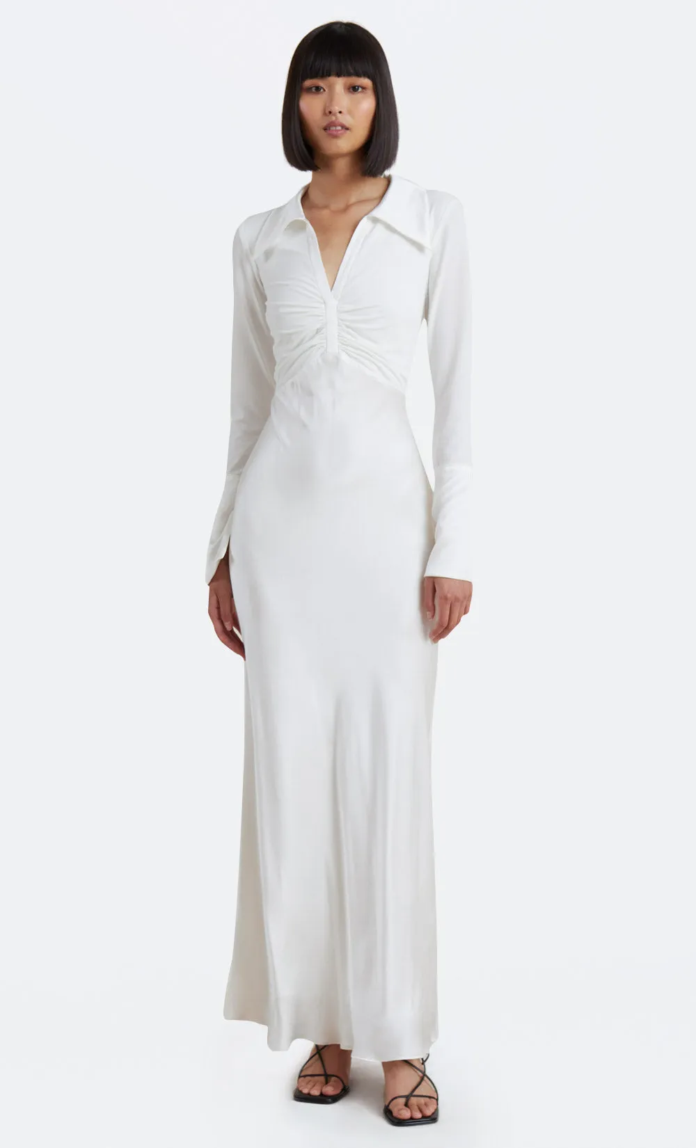 AMBER LONG SLEEVE MAXI DRESS - IVORY sold by bec + bridge