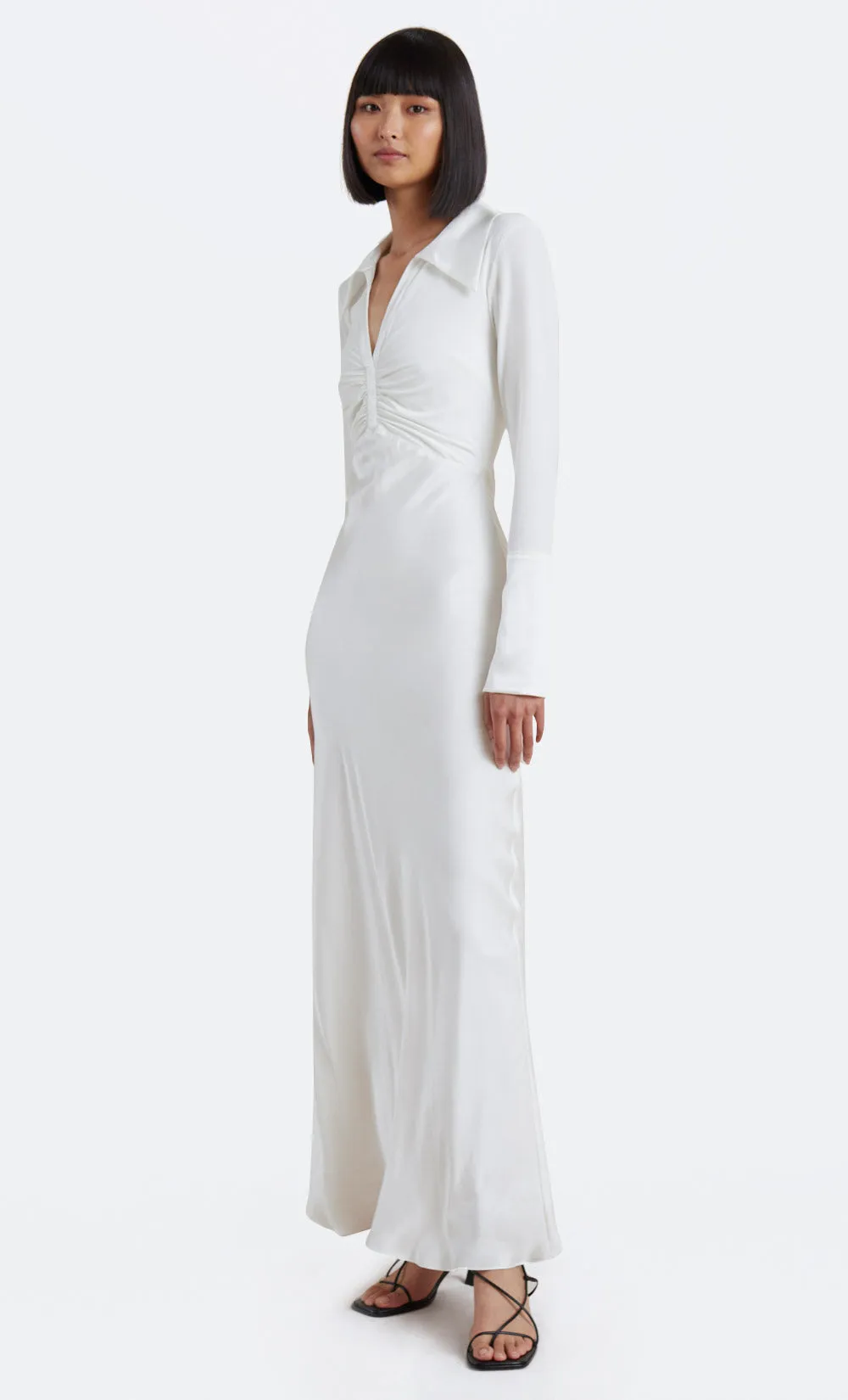 AMBER LONG SLEEVE MAXI DRESS - IVORY sold by bec + bridge product image thumbnail 4