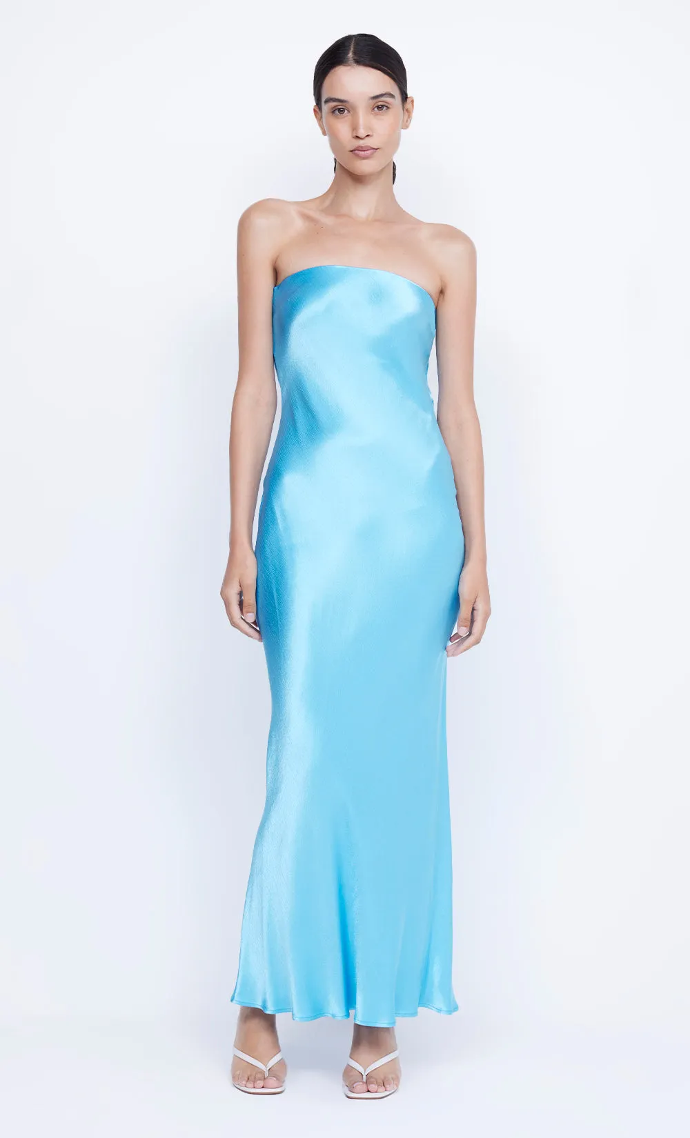 MOON DANCE STRAPLESS DRESS - TOPAZ BLUE sold by bec + bridge