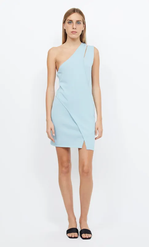 MIRA ASYM KNIT MINI DRESS - SEAFOAM sold by bec + bridge