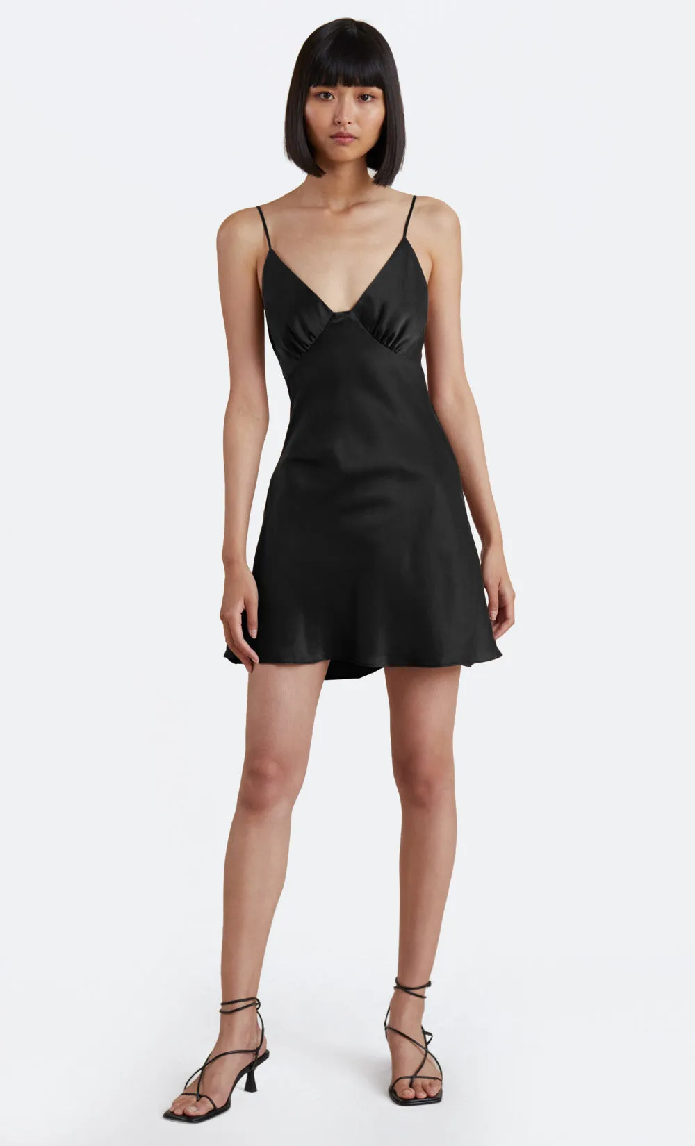 AMBER V MINI DRESS - BLACK sold by bec + bridge