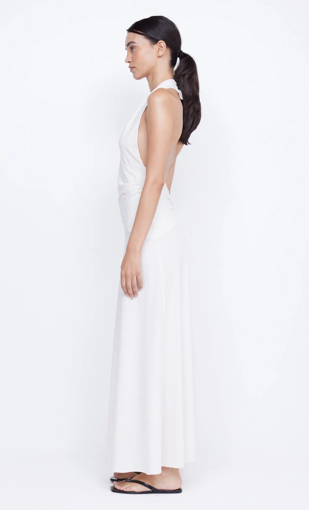 BLANCHE HALTER MAXI DRESS - IVORY sold by bec + bridge product image thumbnail 4