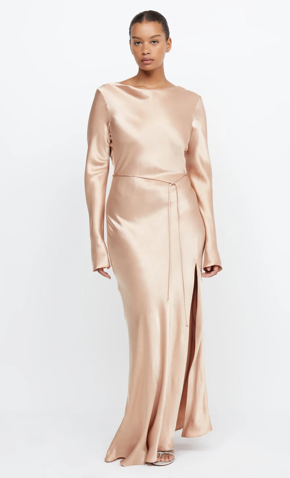 MOON DANCE LONG SLEEVE MAXI DRESS - ROSE GOLD sold by bec + bridge