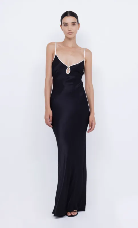 CEDAR CITY MAXI DRESS - BLACK/IVORY sold by bec + bridge