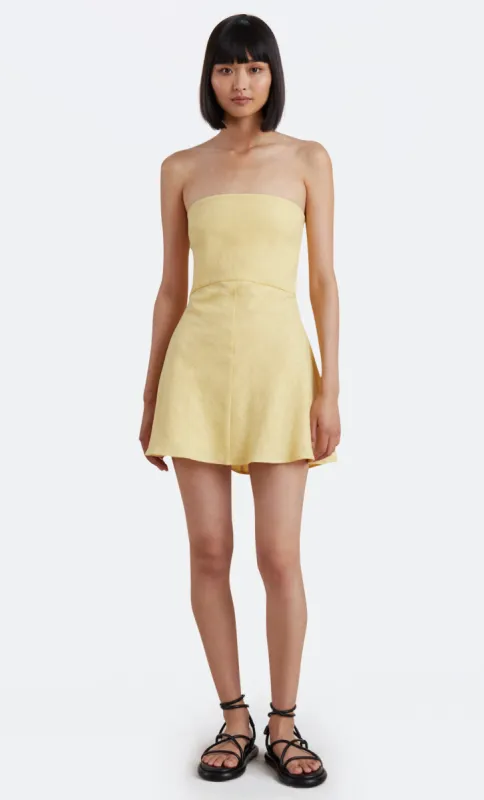CYNTHIA STRAPLESS MINI DRESS - STRAW sold by bec + bridge