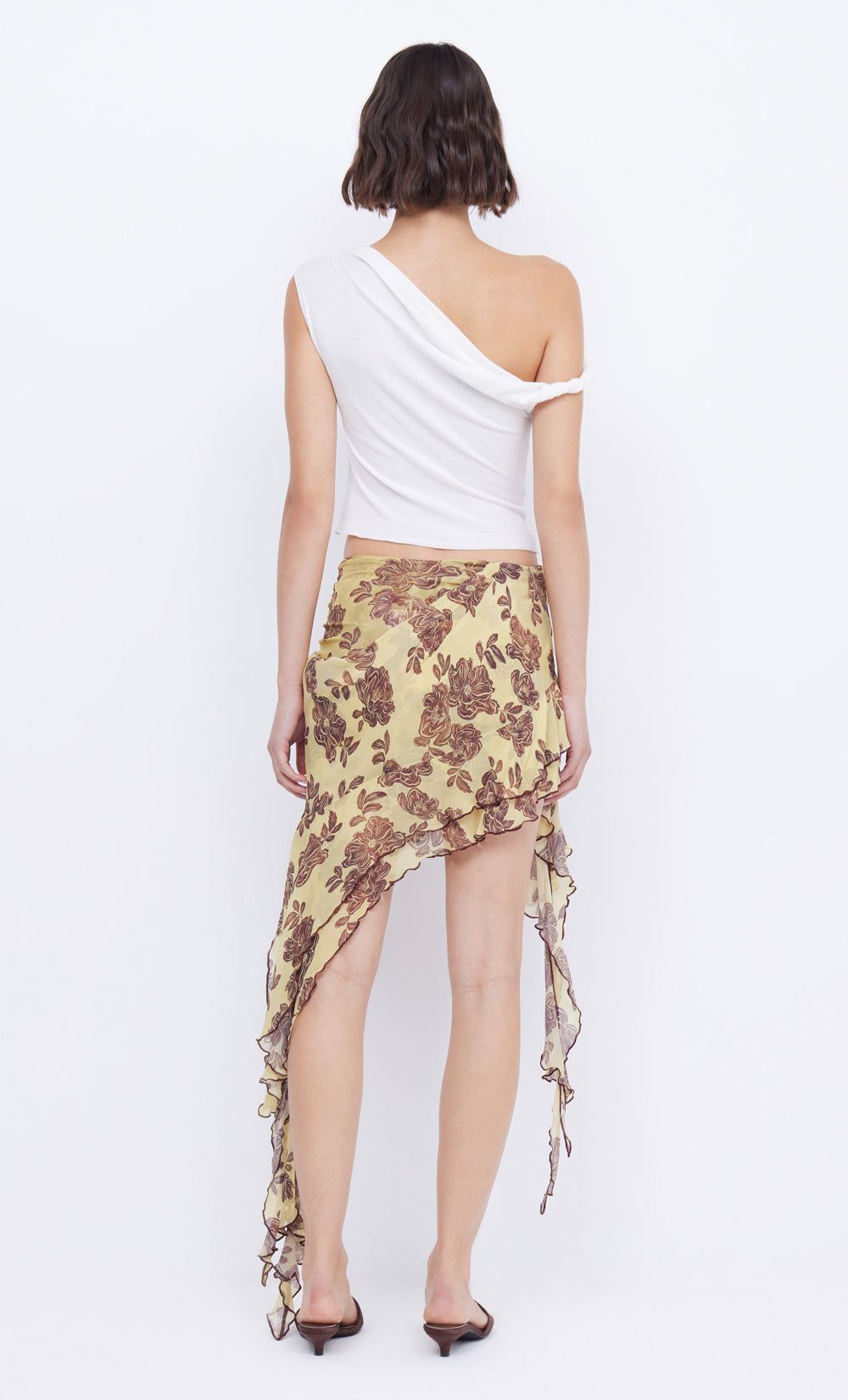 MALIBU BAY FRILL SKIRT - CITRUS PLUM FLORAL sold by bec + bridge product image thumbnail 4