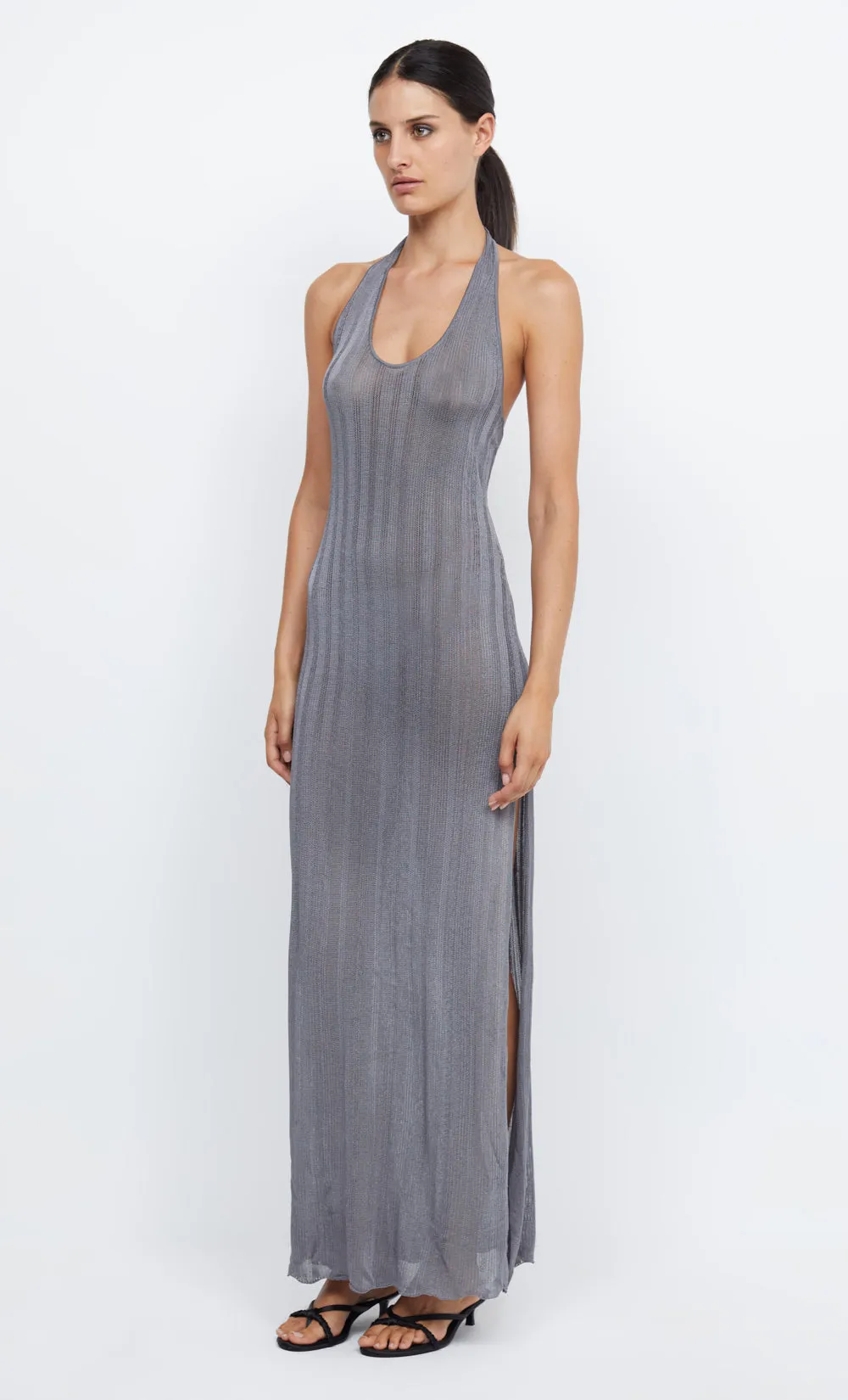 CONNER HALTER KNIT MAXI DRESS - CHARCOAL sold by bec + bridge product image thumbnail 5