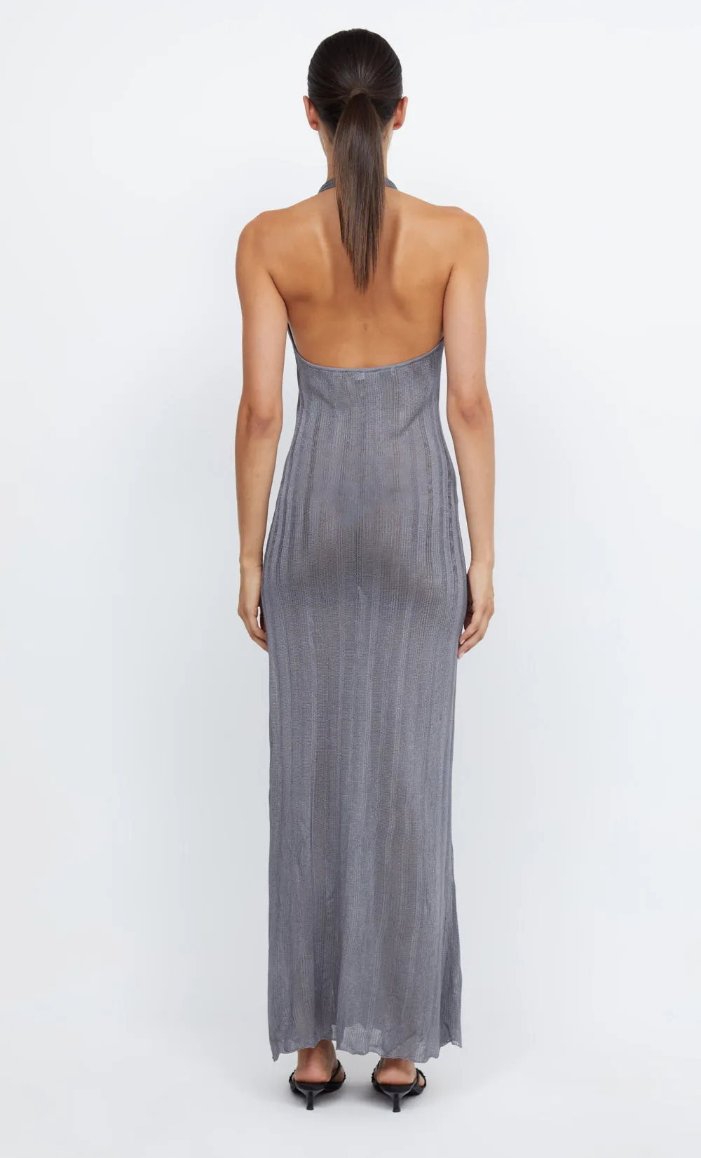 CONNER HALTER KNIT MAXI DRESS - CHARCOAL sold by bec + bridge product image thumbnail 4