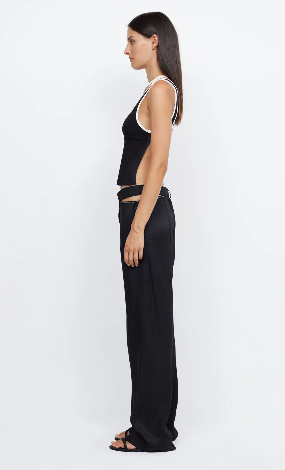 HARI BACKLESS TOP - BLACK/IVORY sold by bec + bridge product image thumbnail 4