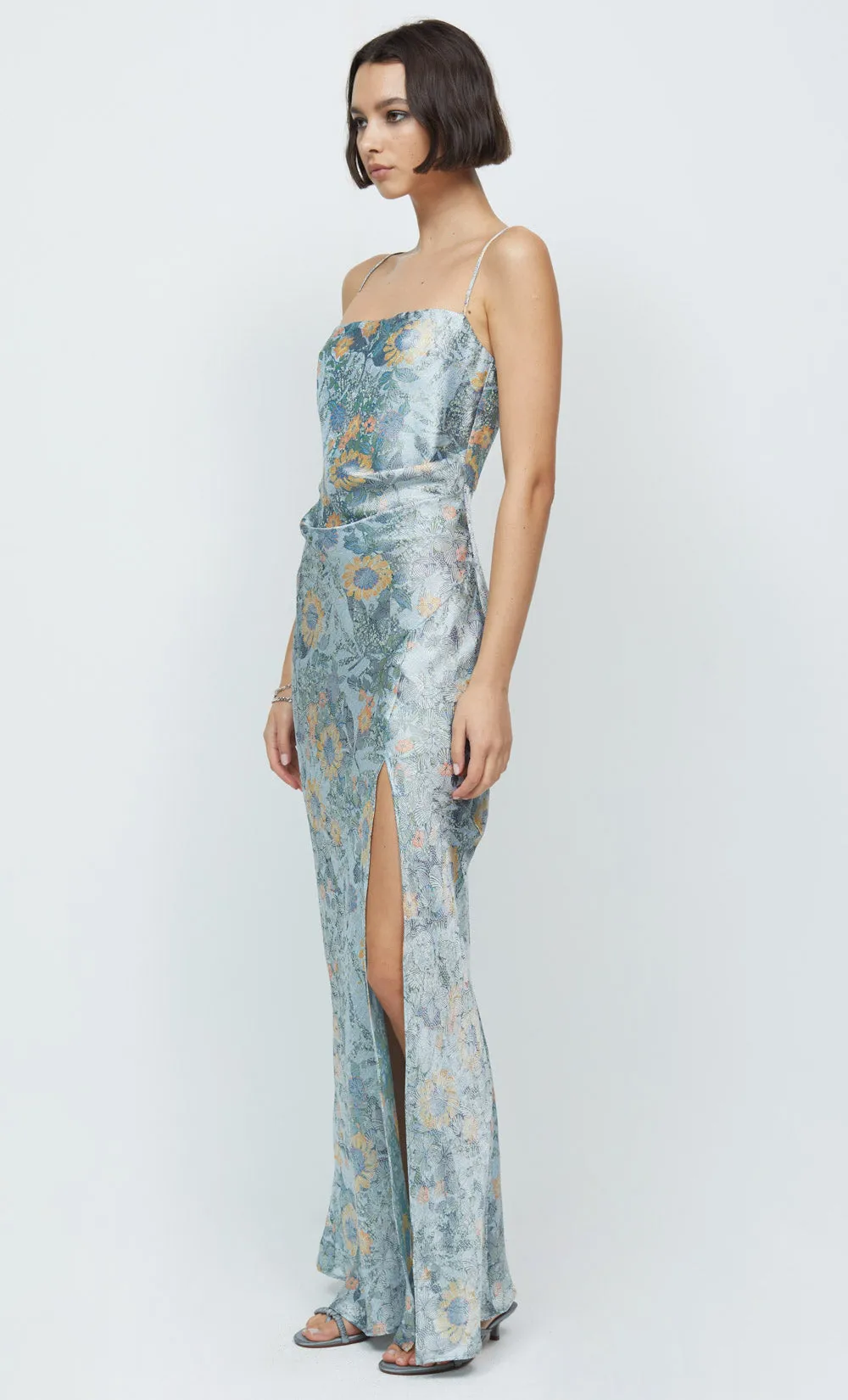 NINA MAXI DRESS - BLUE JACQUARD sold by bec + bridge product image thumbnail 3