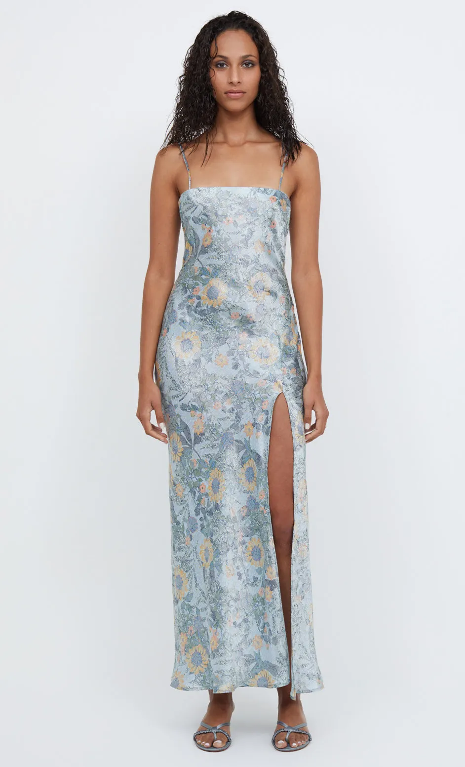 NINA MAXI DRESS - BLUE JACQUARD sold by bec + bridge product image thumbnail 2