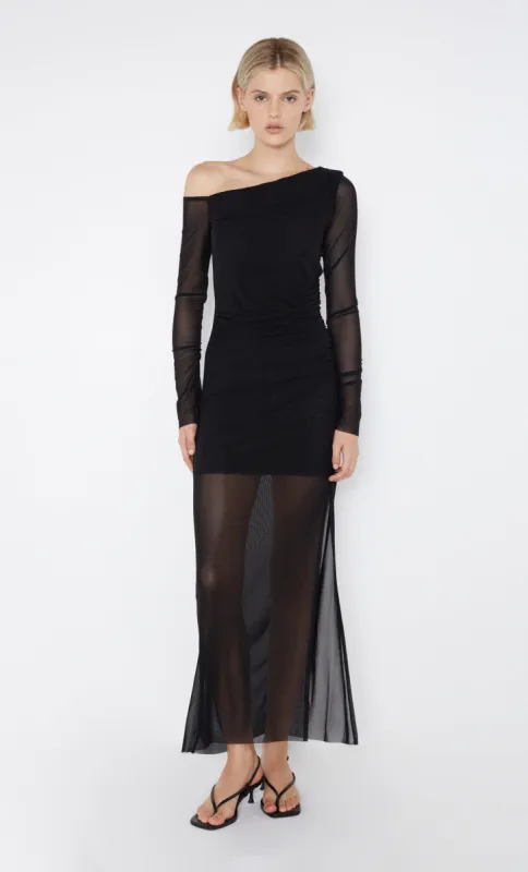 FAE ASYM LONG SLEEVE DRESS - BLACK sold by bec + bridge