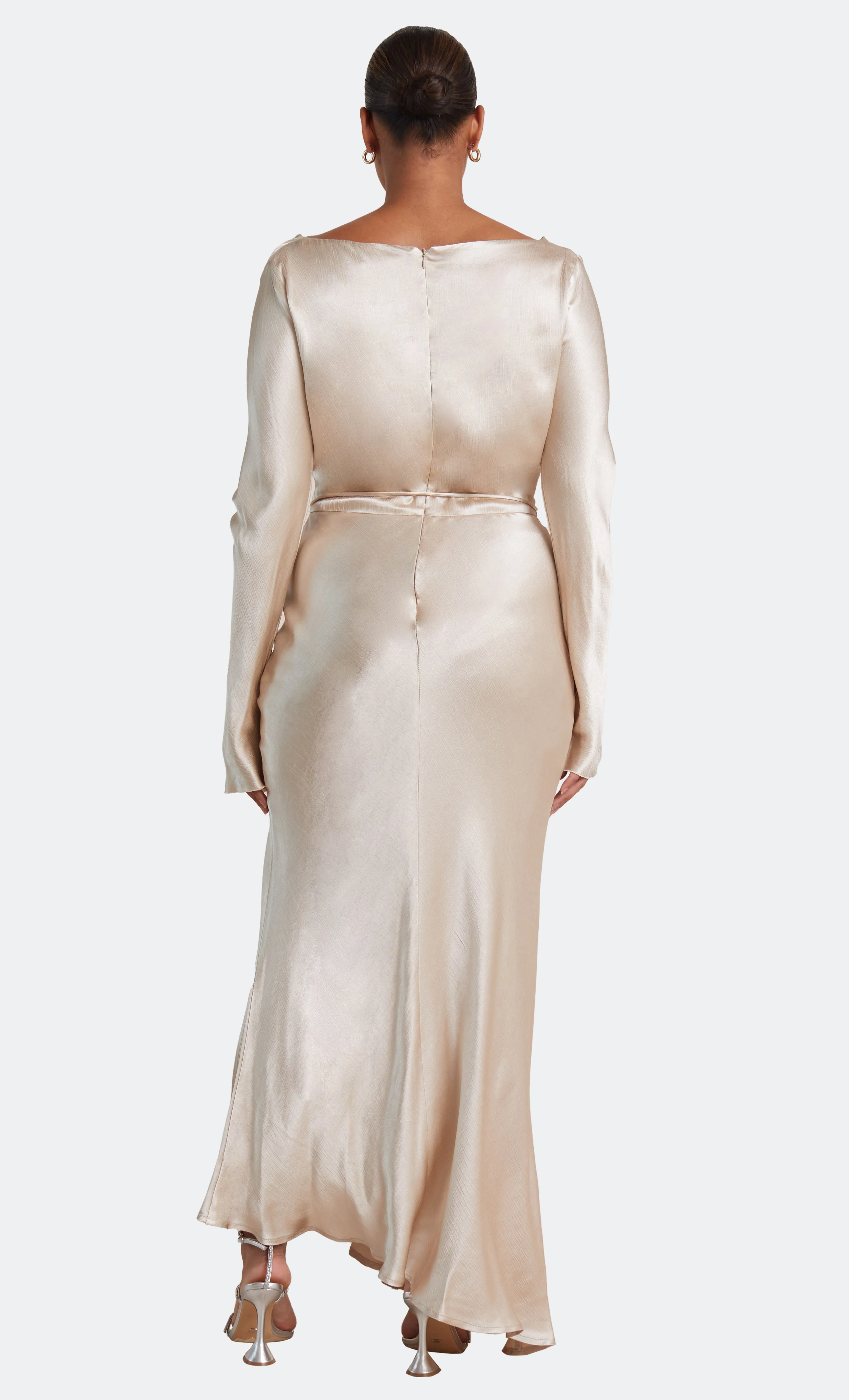 MOON DANCE LONG SLEEVE COWL DRESS - SAND sold by bec + bridge product image thumbnail 2